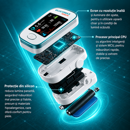 SET DE SĂNĂTATE: GLUCOMAX – GLUCOMETRU FĂRĂ DURERE + TENSIOMETRU CADOU