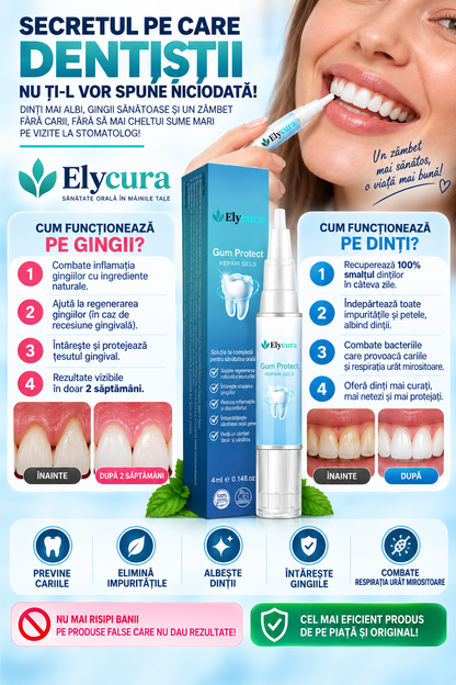 Elycura™ — Oprește retracția gingivală și sângerarea fără intervenții chirurgicale dureroase.